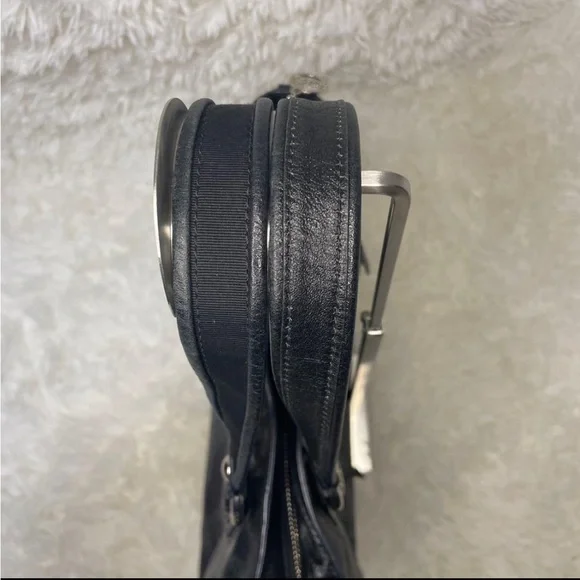 Coach Poppy Legacy Rocker Leather Satchel Stripe Satin Interior - Picture 11 of 11